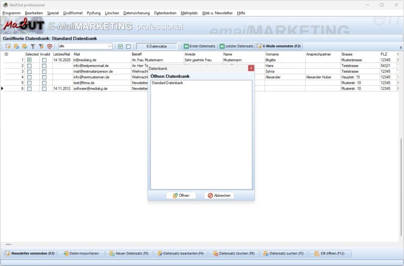 Empfängerlisten und Versandgruppen im Newsletter Tool verwalten
